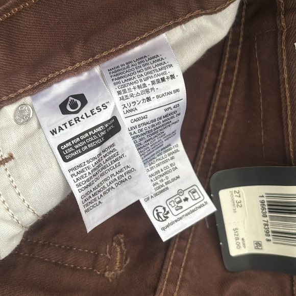 Levi’s | 70'S Movin’ on high rise flare jeans in brown size 27W32L - Picture 12 of 16